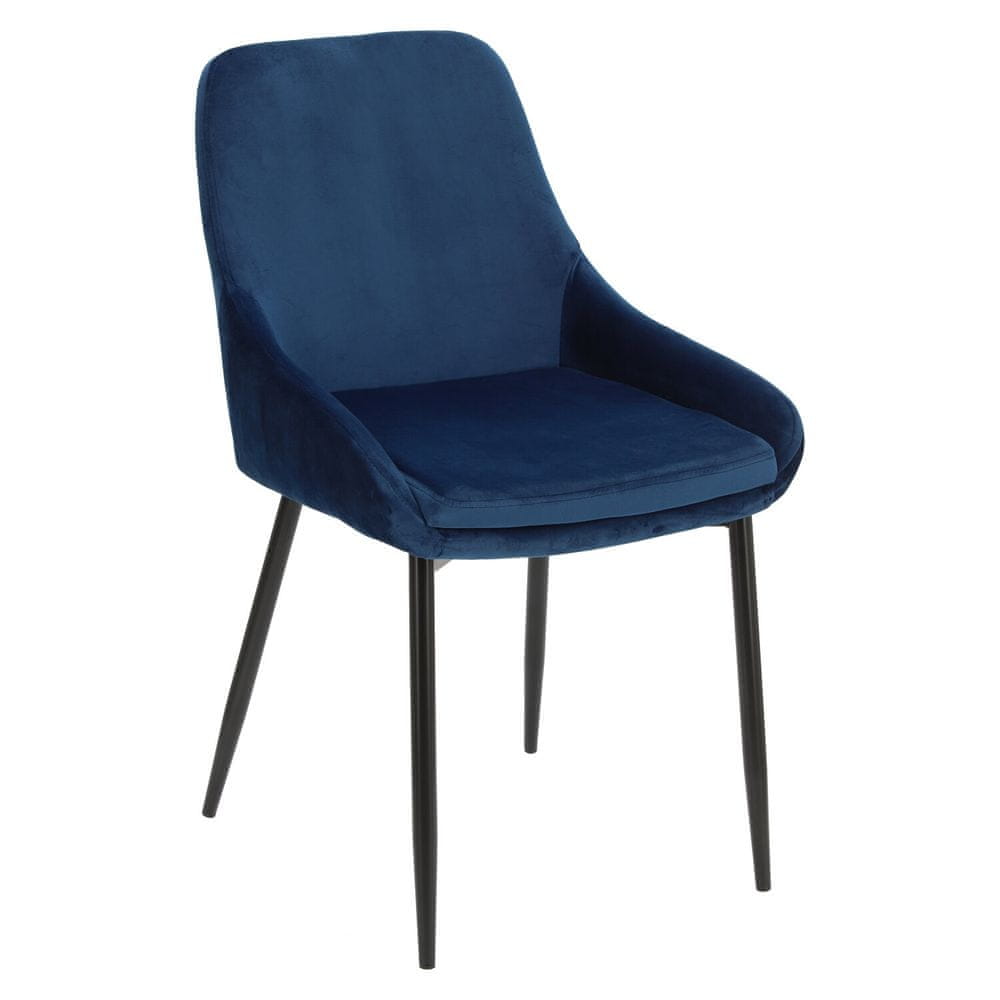 Fernity Floyd Velvet modrá stolička